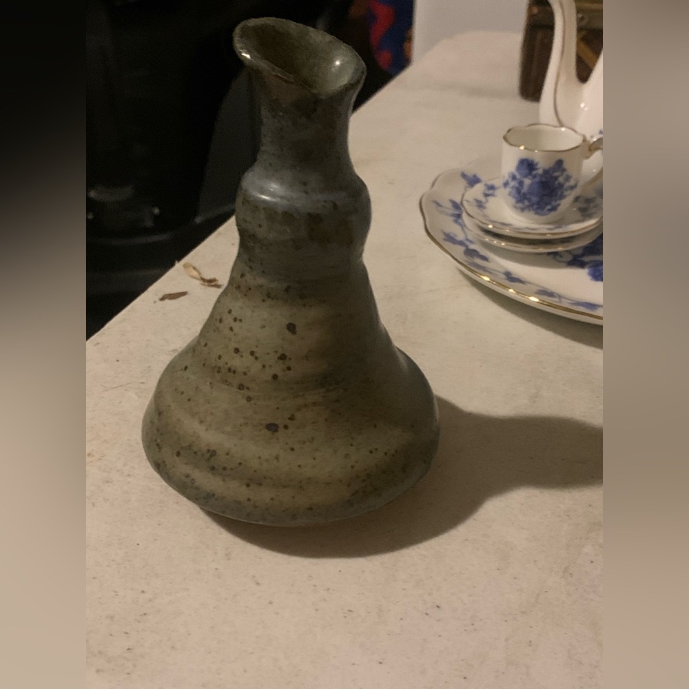 vintage stoneware studio art pottery vase, potentially similar in form